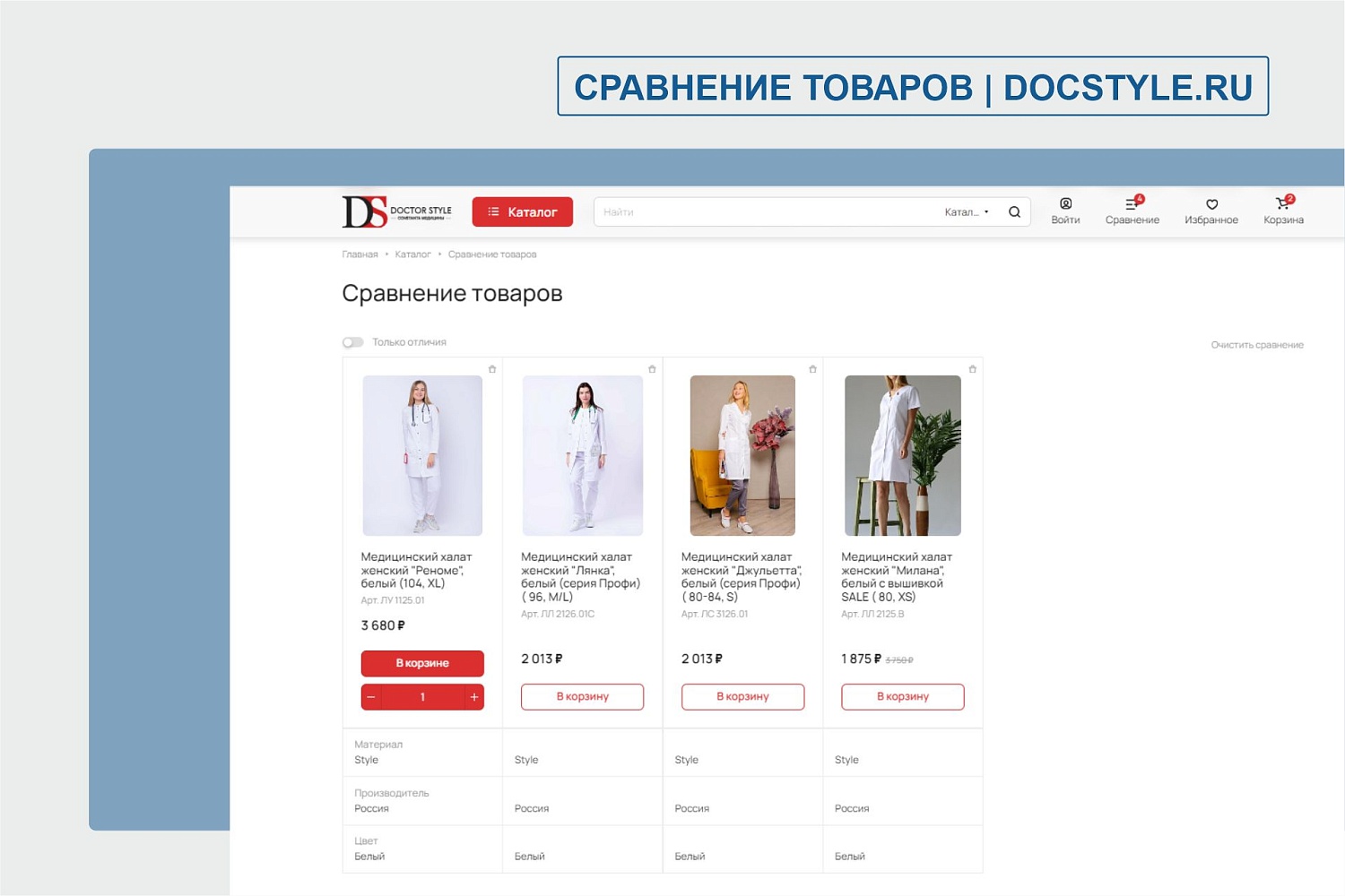 Интернет-магазин медицинской одежды "DOCTOR STYLE"